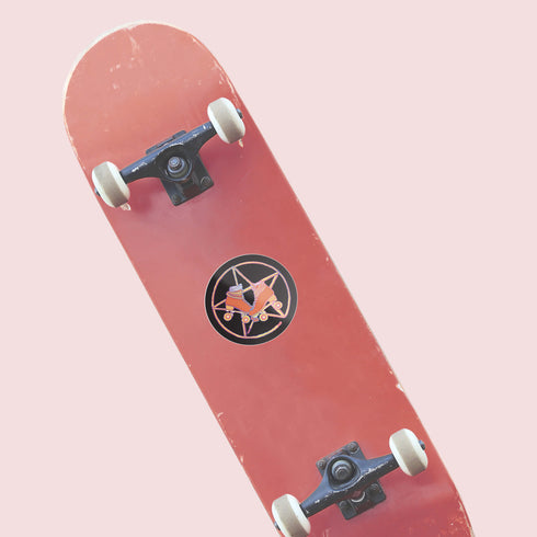 Pentagram Roller Skate Premium Vinyl Sticker, Roller Derby Hydroflask Sticker, Witch Roller Skating Gifts, Witchcraft Gifts