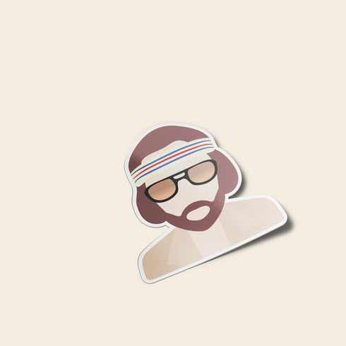 Richie Tenenbaum Premium Vinyl Sticker, The Royal Tenenbaums Wes Anderson-Inspired Laptop Decal, Movie Lover Gift