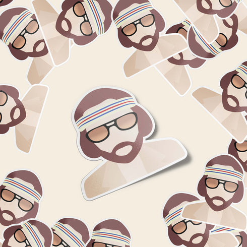 Richie Tenenbaum Premium Vinyl Sticker, The Royal Tenenbaums Wes Anderson-Inspired Laptop Decal, Movie Lover Gift