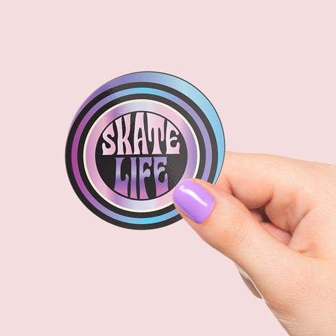 Skate Life Large Roller Skate Premium Vinyl Sticker, Roller Skating Hydroflask Sticker, Quad Skates Laptop Decal, Roller Skate Accessories