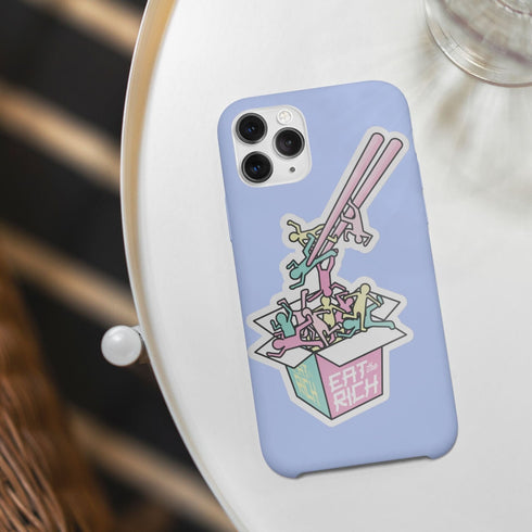 Eat the Rich Vinyl Sticker, Political Anti-Capitalism Premium Laptop Sticker, Japanese Style Cute Pastel Stickers