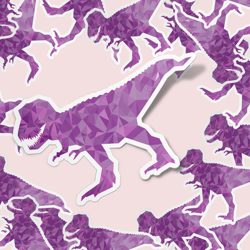 Dinosaur Tyrannosaurus Premium Vinyl Sticker, T-Rex Water Bottle Sticker, Dinosaur Party Favors, Laptop Decal