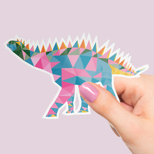 Dinosaur Stegosaurus Premium Vinyl Sticker, Jumbo Water Bottle Dino Sticker, Dinosaur Party Favors, Jurassic Laptop Decal