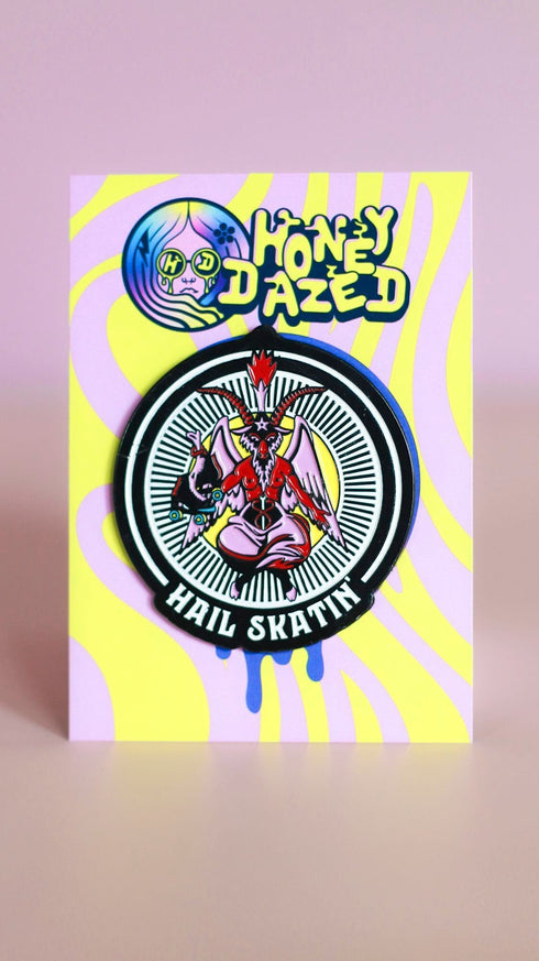 Baphomet Hail Skatin' Roller Skate Pin