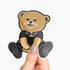 Goth Teddy Bear Sticker, Cute Alt Stickers, Punk Rock Vinyl Stickers, Goth Gifts