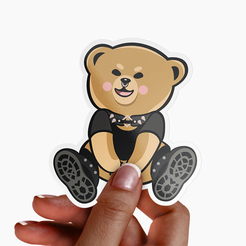 Goth Teddy Bear Sticker, Cute Alt Stickers, Punk Rock Vinyl Stickers, Goth Gifts