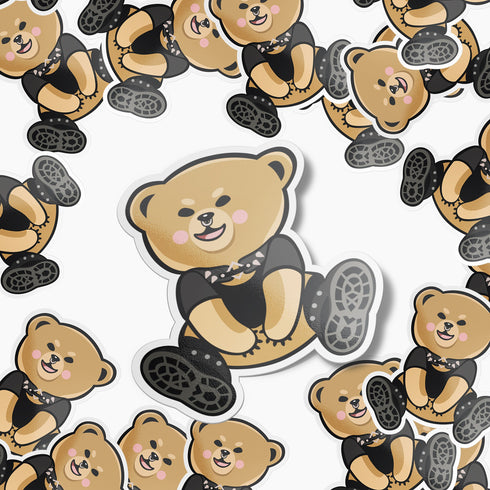 Goth Teddy Bear Sticker, Cute Alt Stickers, Punk Rock Vinyl Stickers, Goth Gifts