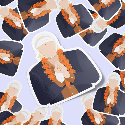 Francis Premium Vinyl Sticker, The Darjeeling Limited Wes Anderson-Inspired Laptop Decal