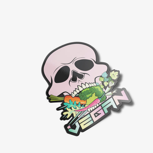 Vegan Skull Sticker