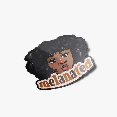 Black Girl Magic Melanated Vinyl Sticker, Melanin Afro Woman Jumbo Sticker, Gifts for Women of Color
