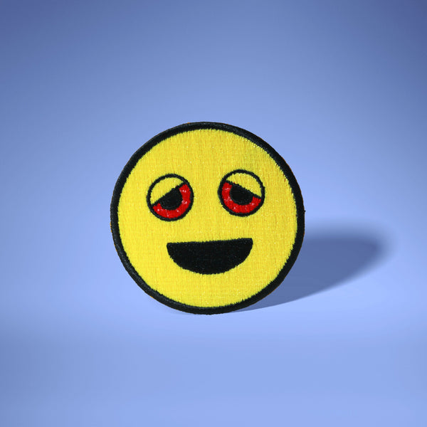 Dazed Emoji Patch for Jackets, Large Stoner Patch, Stoner Weed Gifts, Backpack Patch