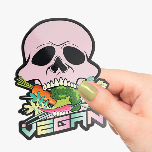 Vegan Skull Sticker