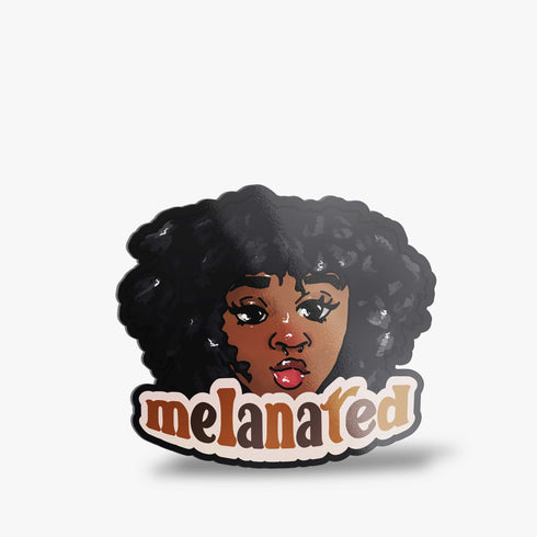 Black Girl Magic Melanated Vinyl Sticker, Melanin Afro Woman Jumbo Sticker, Gifts for Women of Color