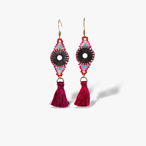 Beaded Tassel Earrings