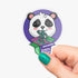 Eat the Rich Ramen Panda Sticker, Anti-Capitalism Holographic Kawaii Sticker, Japanese Style Cute Pastel Stickers, Stocking Stuffer