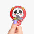 Eat the Rich Ramen Panda Sticker, Anti-Capitalism Holographic Kawaii Sticker, Japanese Style Cute Pastel Stickers, Stocking Stuffer