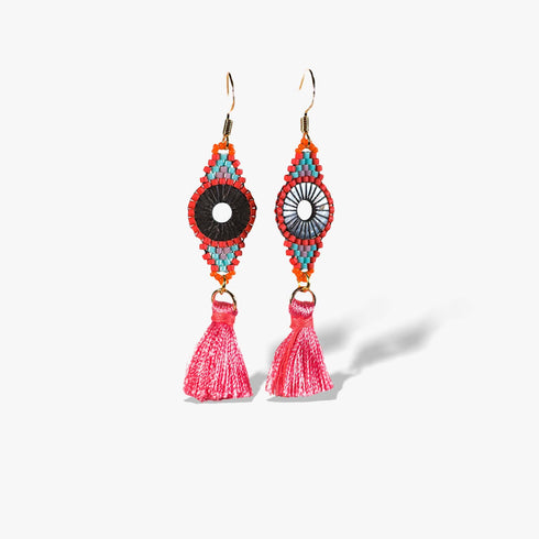 Beaded Tassel Earrings