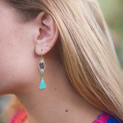 Beaded Tassel Earrings