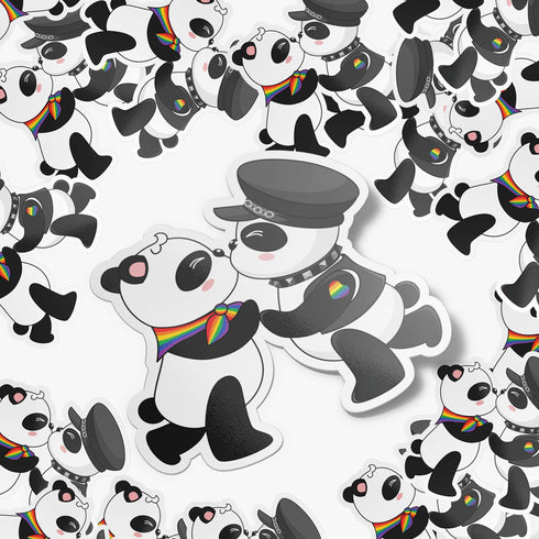 Gay Pride Stickers, Kawaii Panda, Stickers Laptop, Queer Stickers, Gay Cute, Pride Stickers, LGBT stickers, LGBT Gifts, Queer Gift
