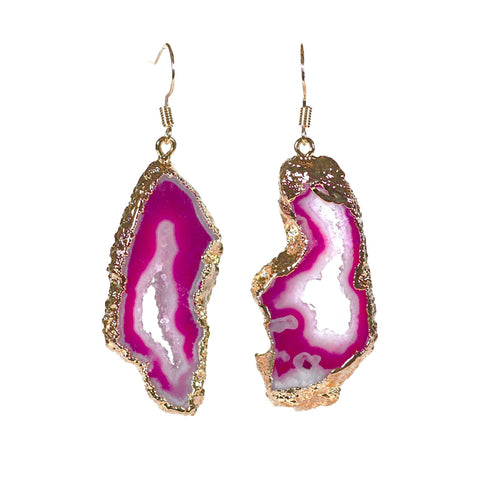 Geode Slice 18K Gold Plated Earrings