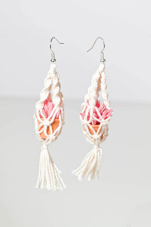 Macramé Plant Hanger Earrings