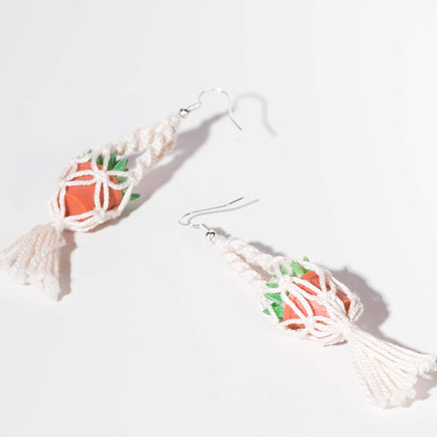 Macramé Plant Hanger Earrings
