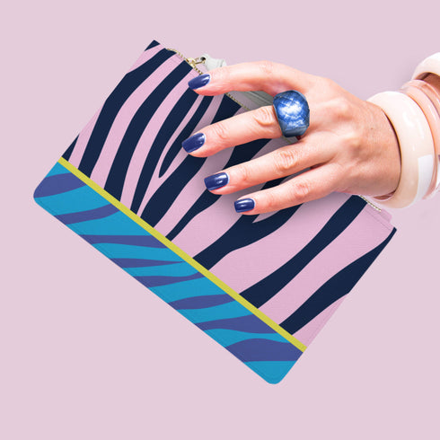 Zebra Animal Print Clutch Purse