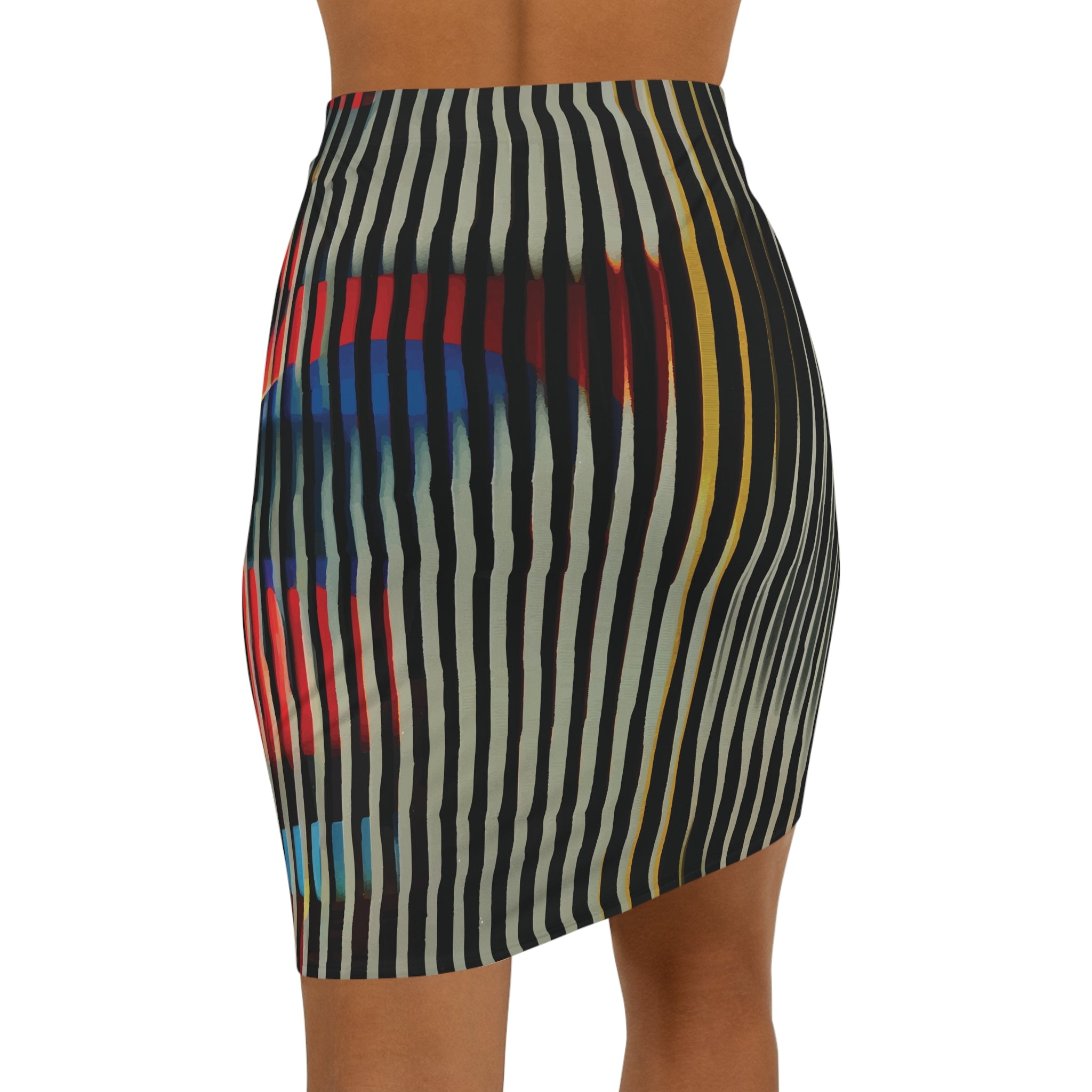 Blurred Lines Fitted Mini Skirt