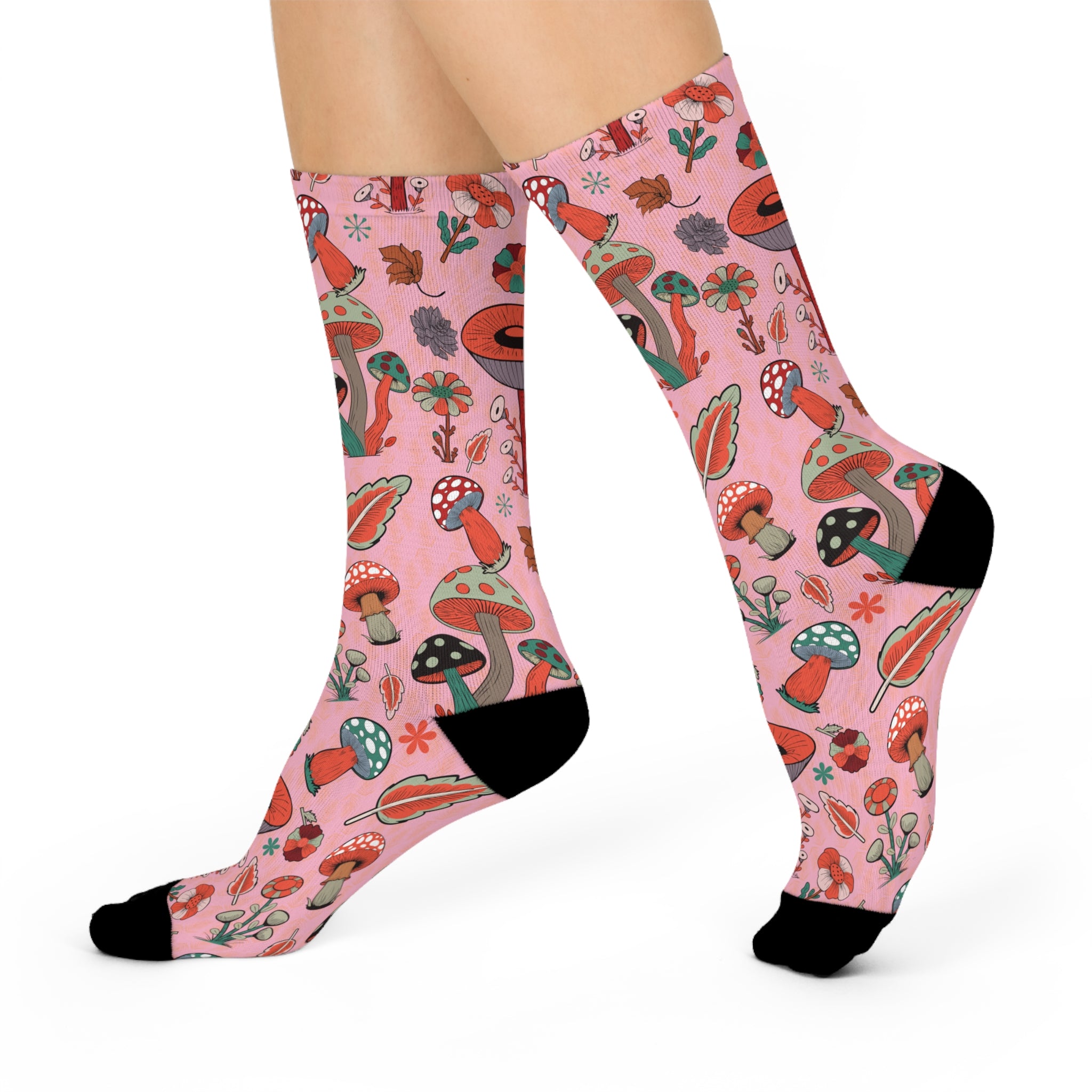 Wildflower Mushroom Socks