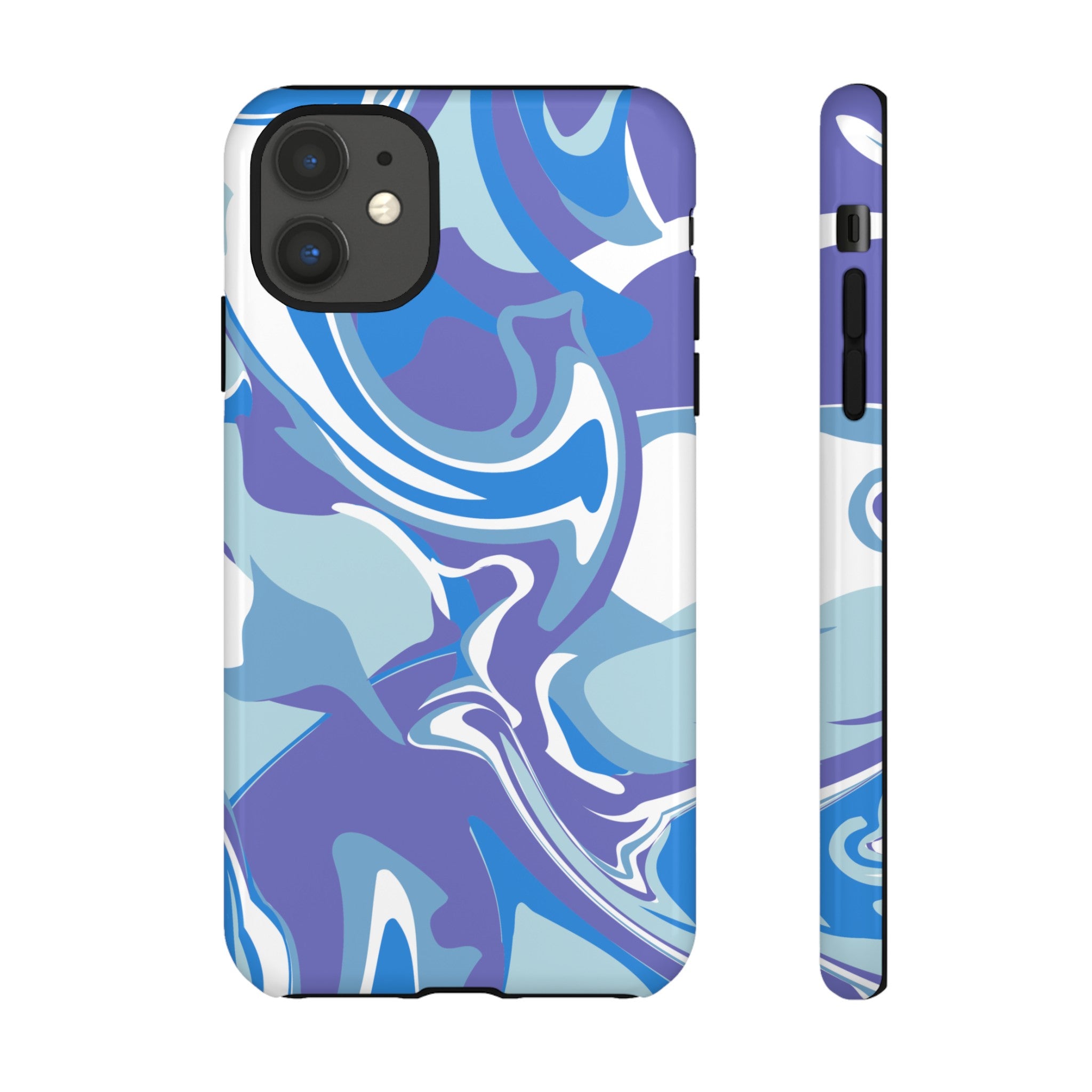 Blue Marble Swirl Phone Case in Blue