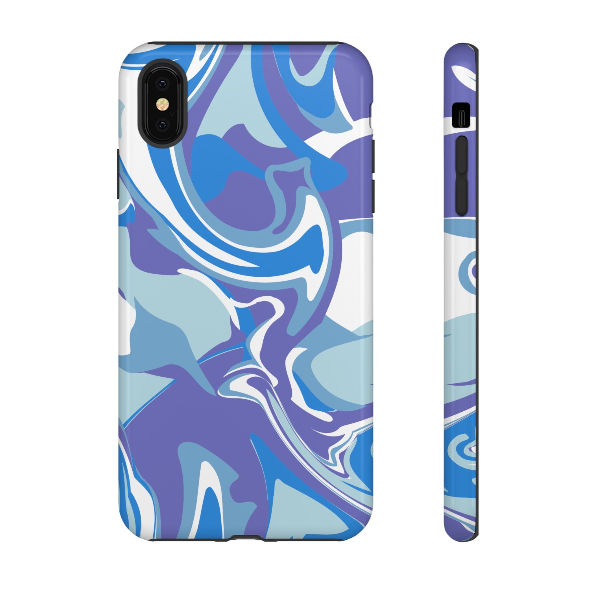 Blue Marble Swirl Phone Case in Blue