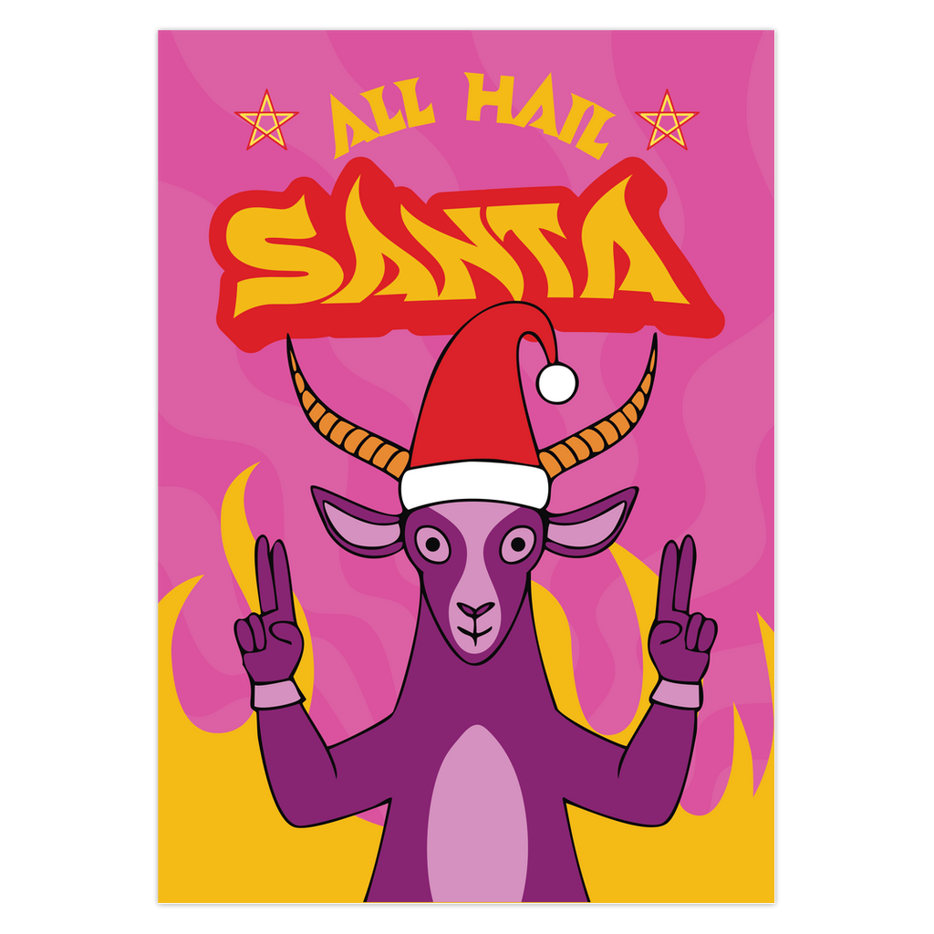 Hail Santa Baphomet Holiday Card