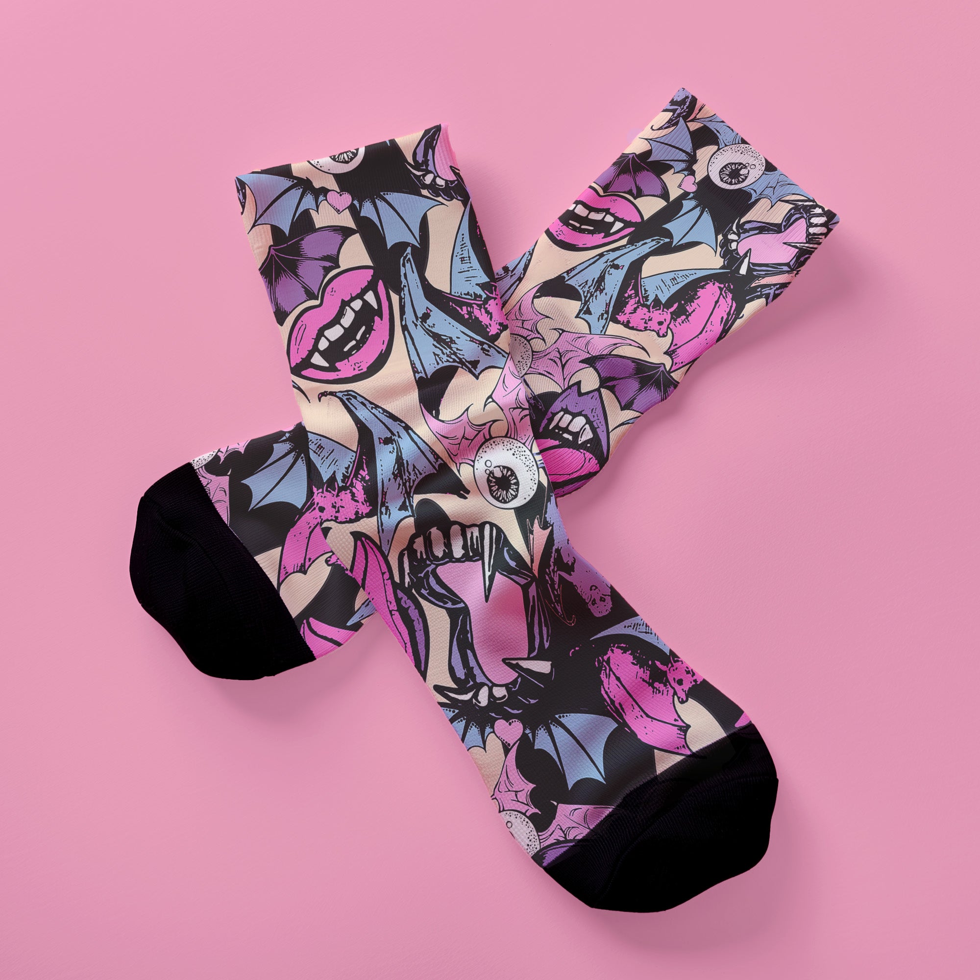 Vampire Bat Pastel Socks