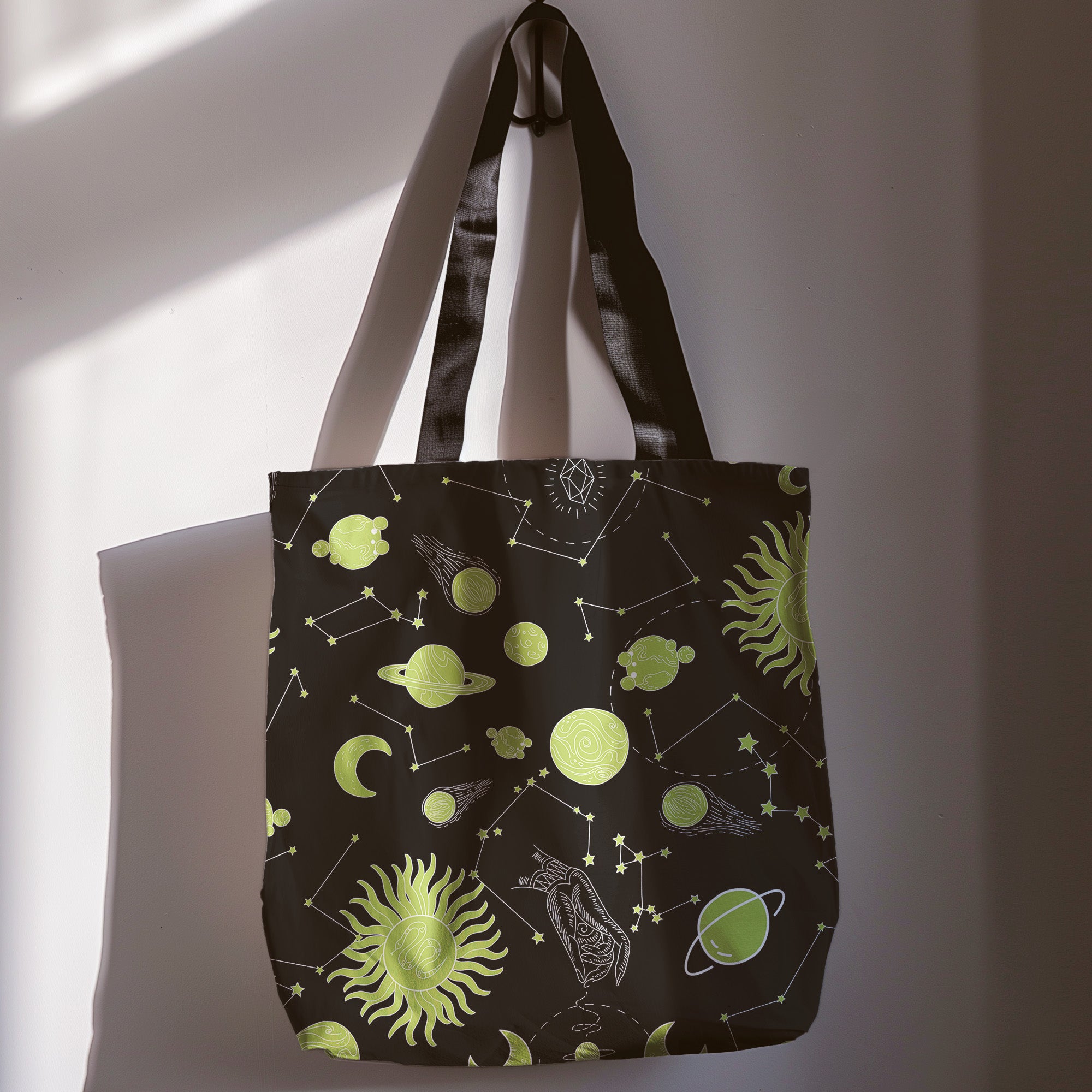 Celestial Cartography Carryall Tote in Galaxy Green