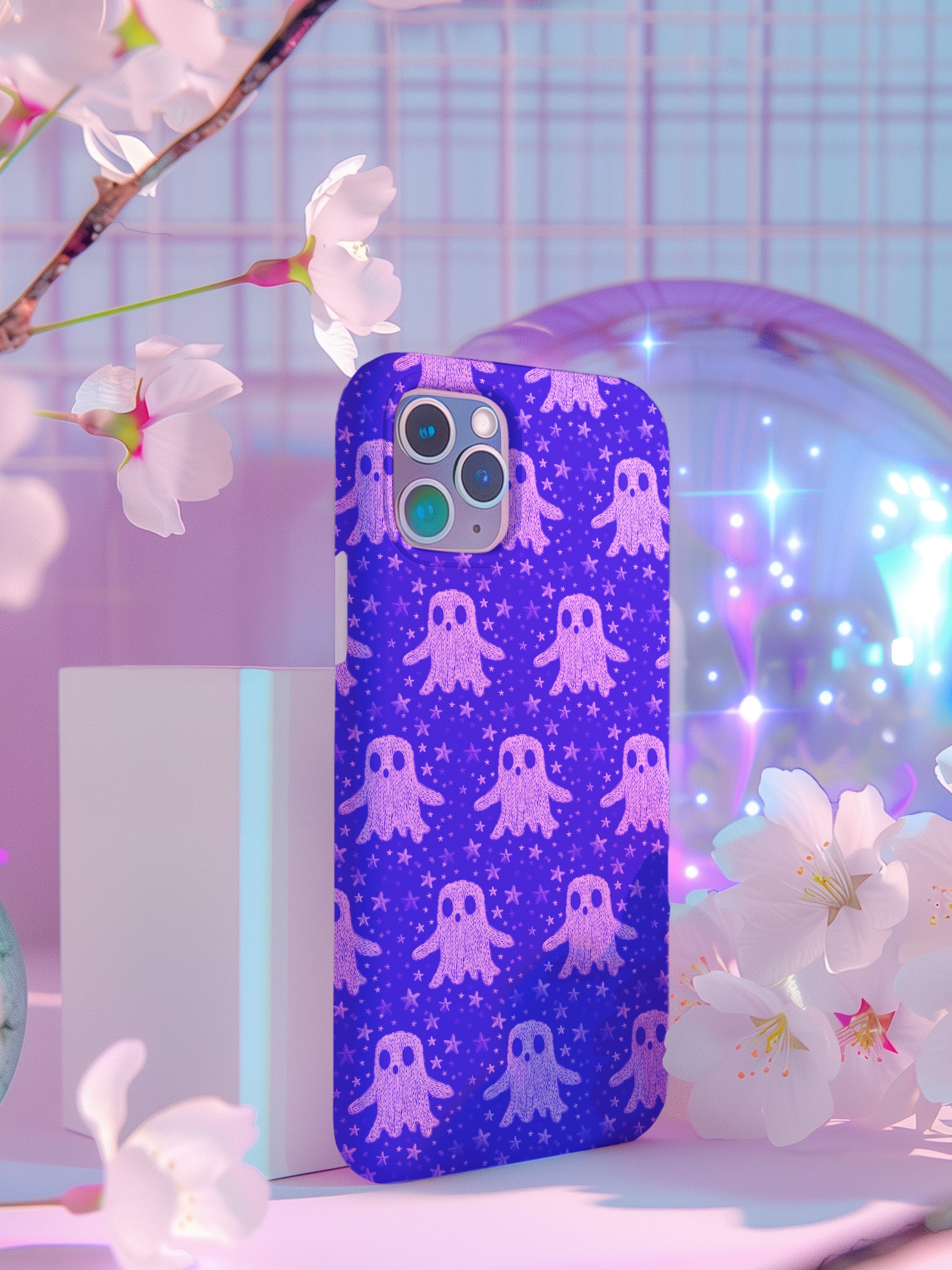 Purple Ghost Phone Case Google Pixel 9 Pro / Glossy Purple Ghost Phone Case Google Pixel 9 Pro / Glossy