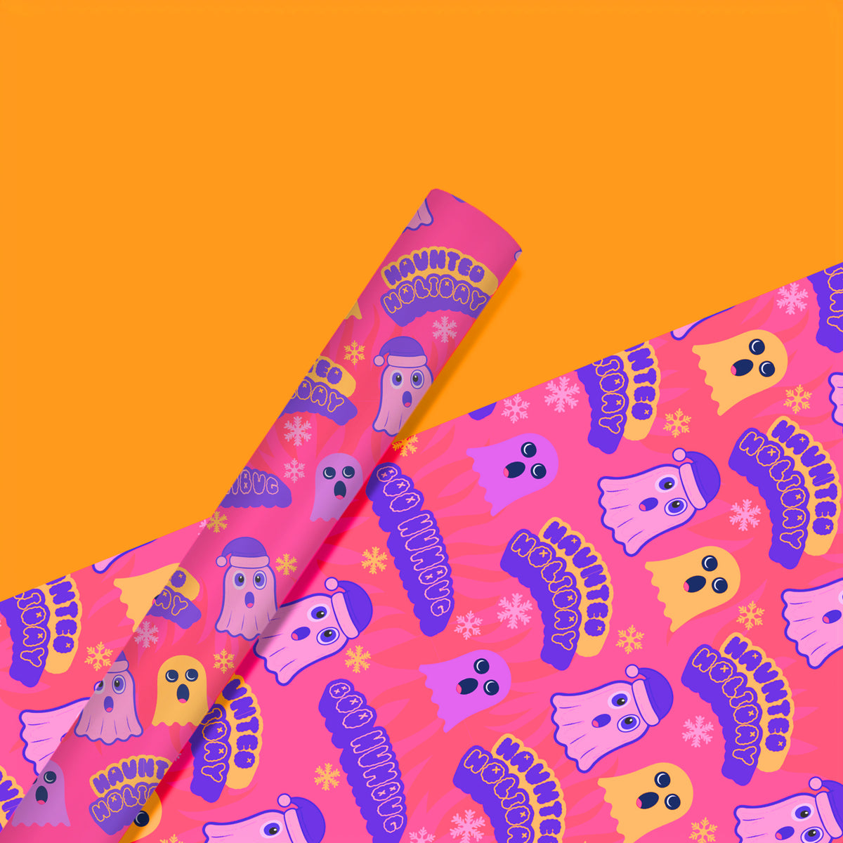 Ghost Christmas Wrapping Paper – Honey Dazed