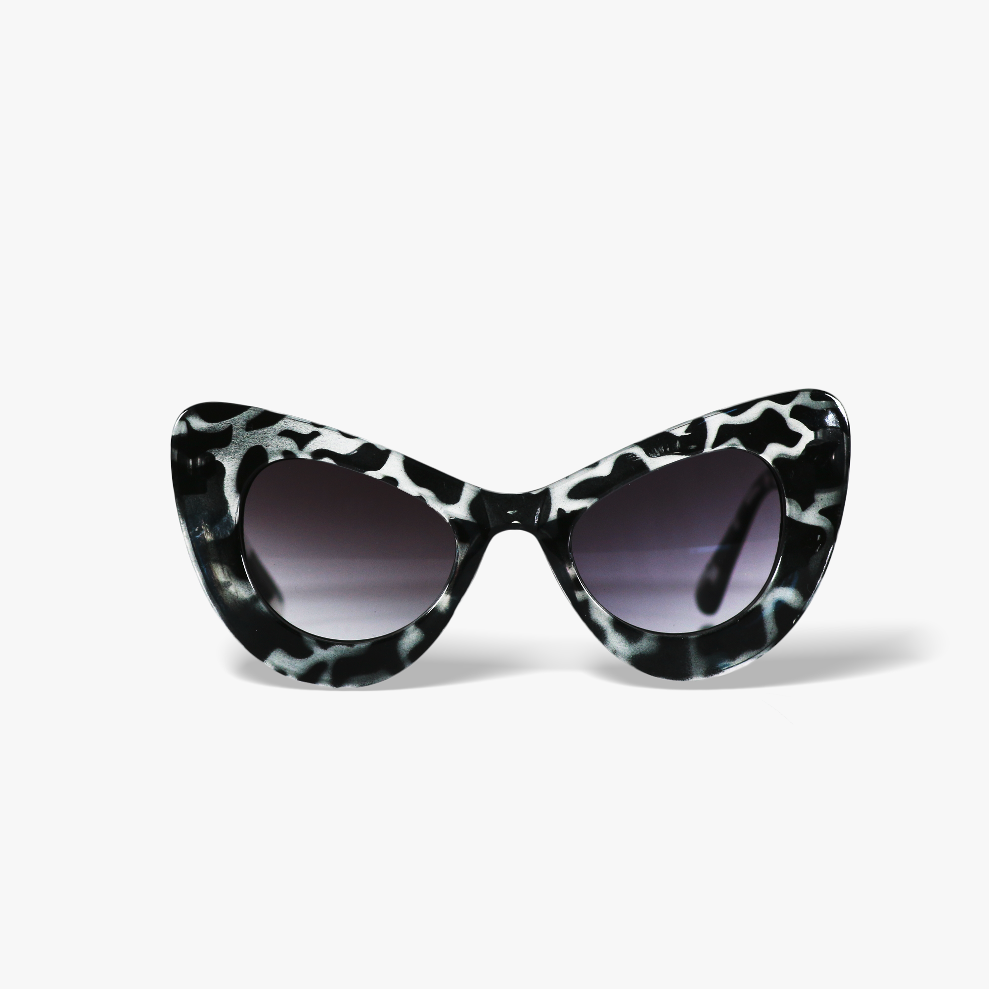 Black Leopard Oversized Cat-eye Frame Sunglasses
