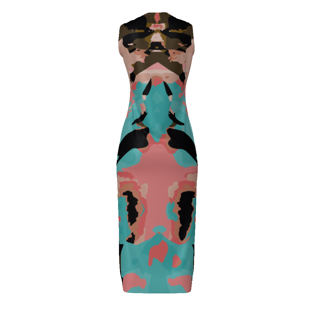 War Paint Tank Maxi Dress in Turquoise