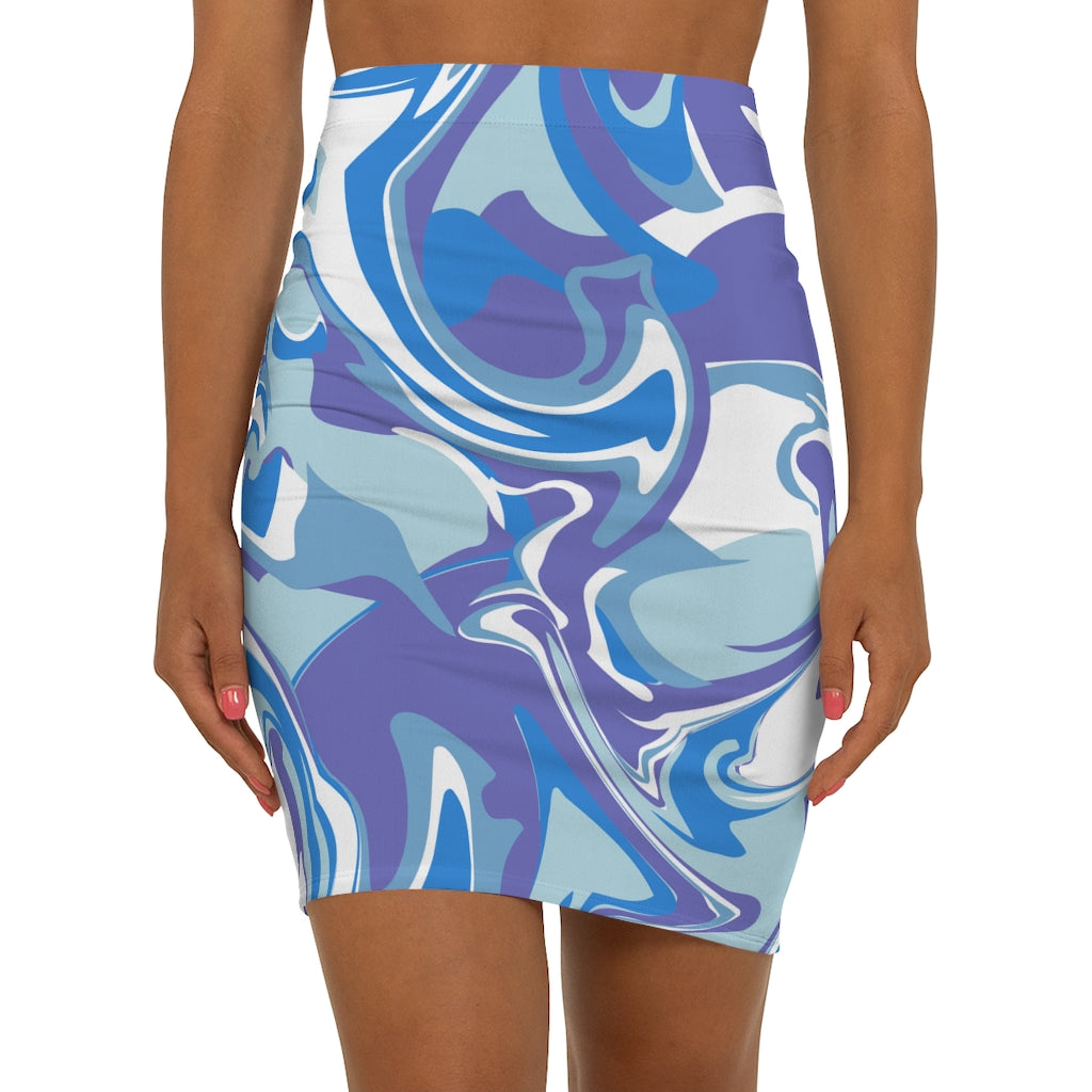 Blue Marble Women's Mini Skirt
