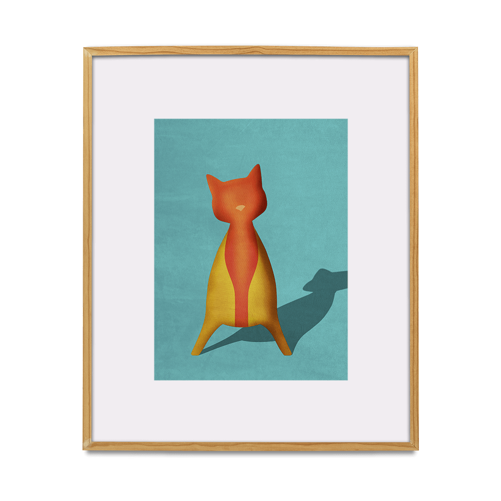 Minimalist Cat Art Print