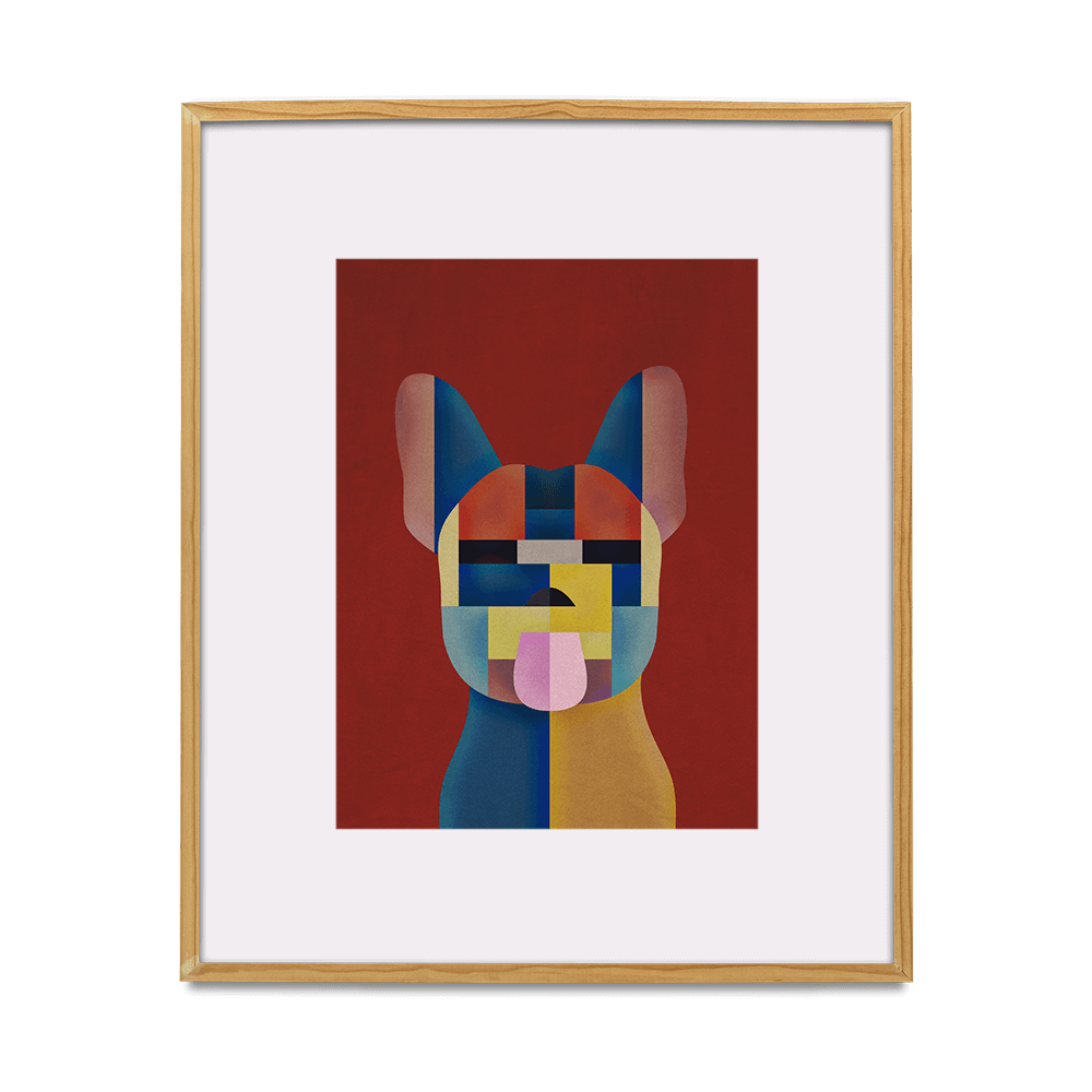 Abstract French Bulldog Dog Art Print
