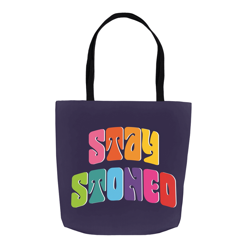 Stay Stoned Jumbo 18x18 Tote Bag, Unisex Bag, Cannabis Lifestyle, Stoner Gift
