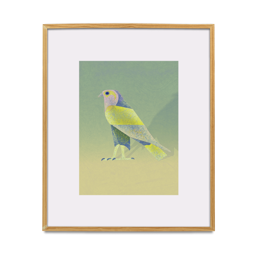 Giclee Bird Art Print - Green