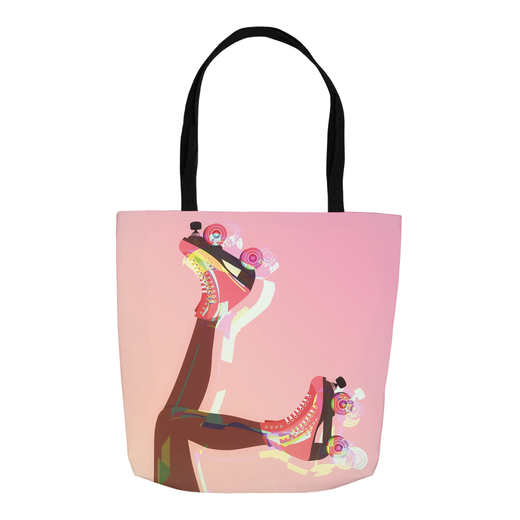 Pink Roller Skate Tote Bag