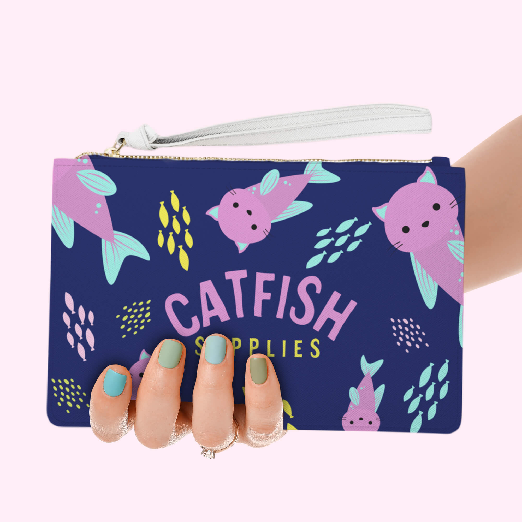 Catfish Vegan Leather Fashion Wristlet