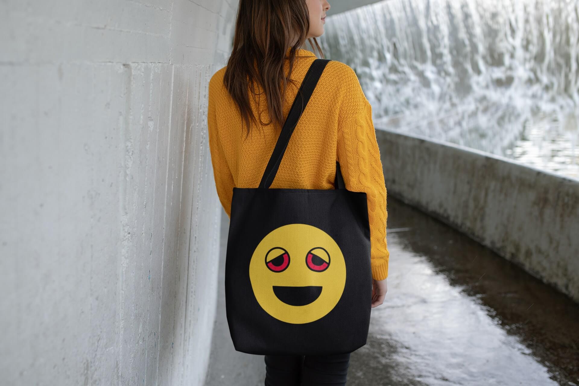 Dazed Emoji Tote Bag