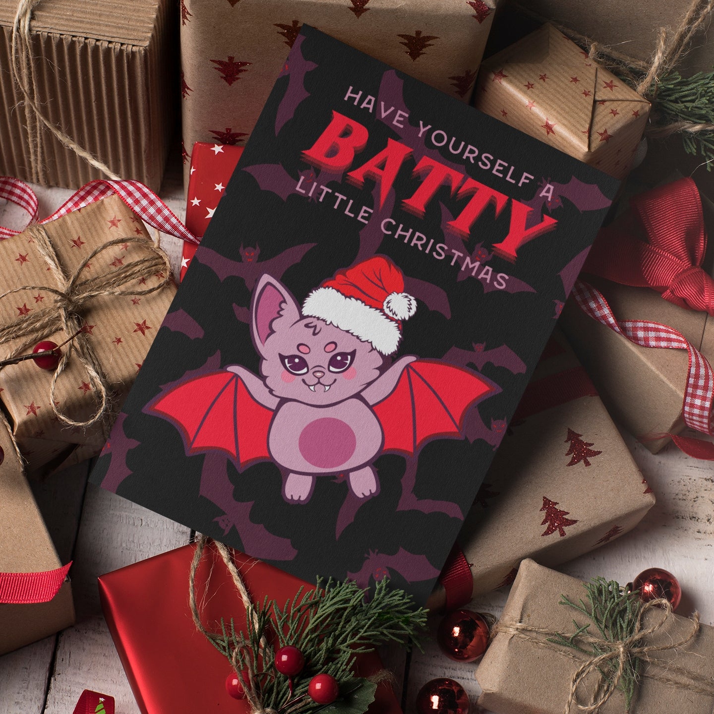Batty Christmas Card