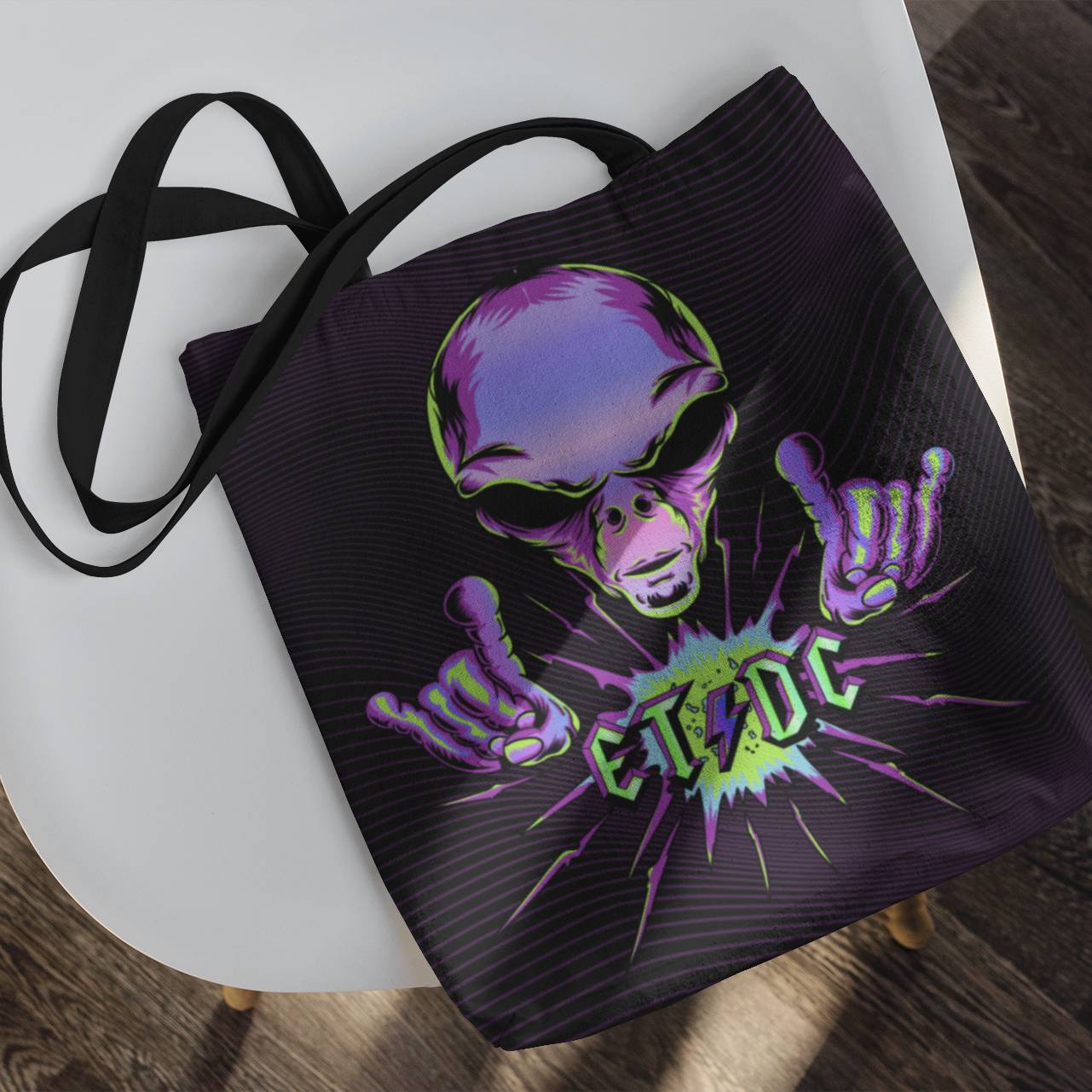 Alien ET/DC Rock'n'Roll Canvas Alien Tote Bag
