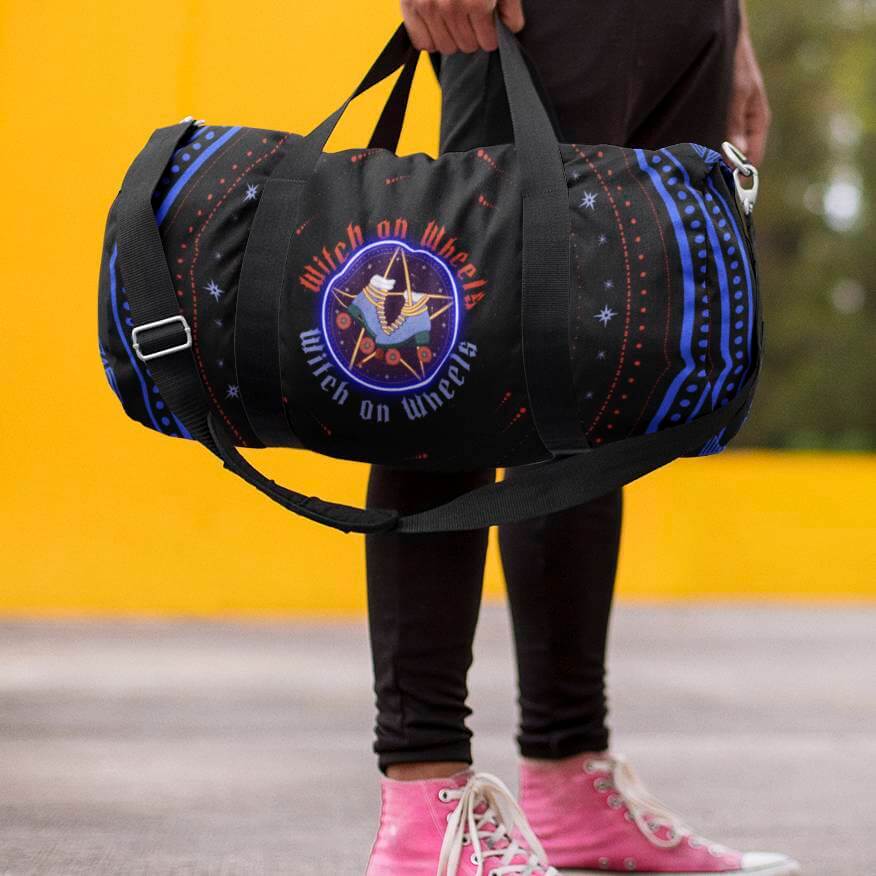Witch on Wheels Roller Skate Duffle Bag