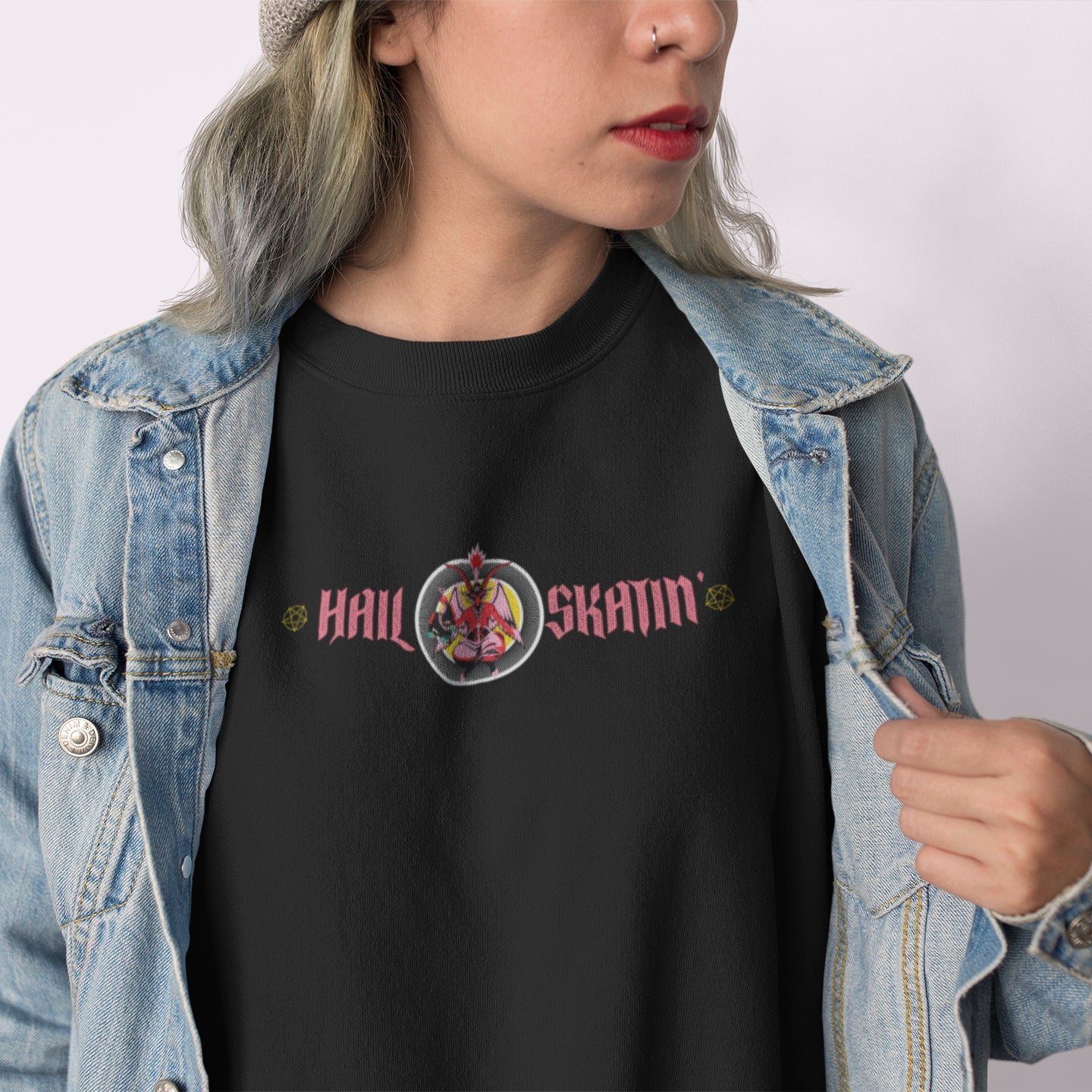 Hail Skatin' Women's Cropped Roller Skate Sweatshirt